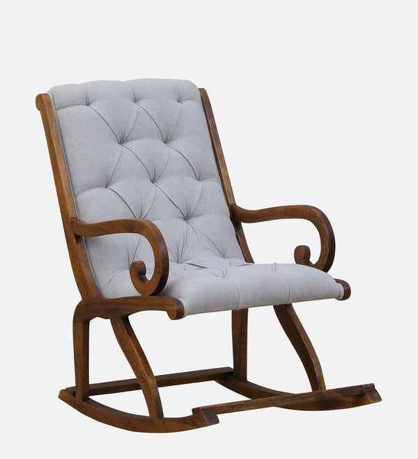 Modern Solid Wood Rocking Chair in Natural Finish