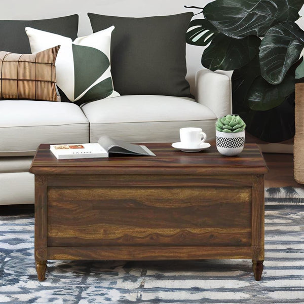 Classic Sheesham Wood Trunk in Provincial Teak Finish