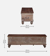 Modern Solid Wood Linen Trunk in Distress Finish