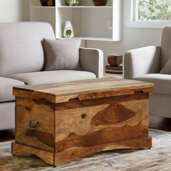 Classic Sheesham Wood Trunk in Rustic Teak Finish