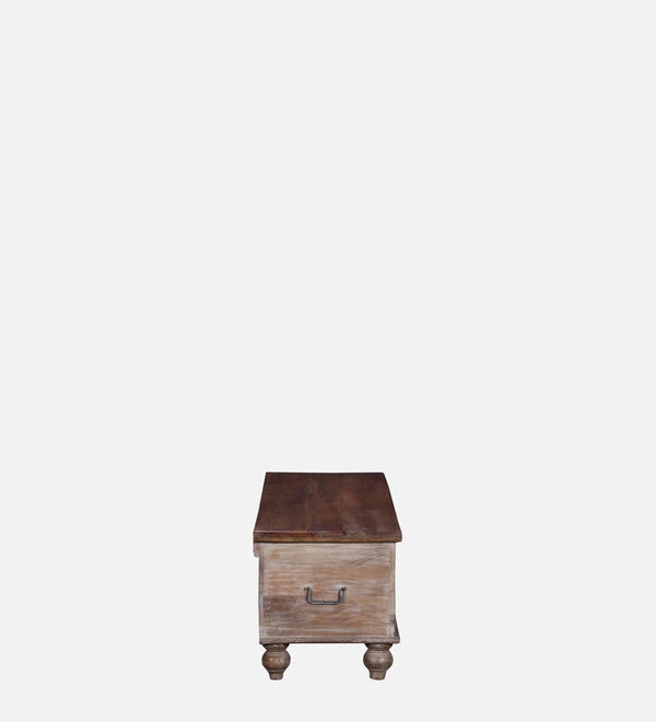 Modern Solid Wood Linen Trunk in Distress Finish