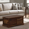 sheesham wood trunk, wooden storage trunk