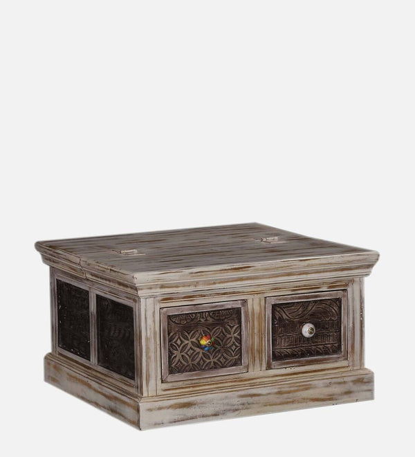 Modern Solid Wood Trunk in Distress Finish