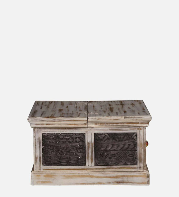 Modern Solid Wood Trunk in Distress Finish