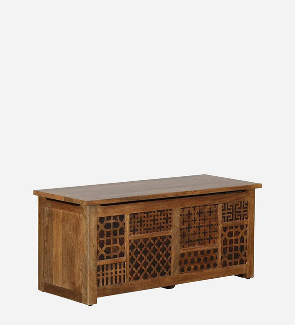 Modern Solid Wood Linen Trunk in Provincial Teak Finish
