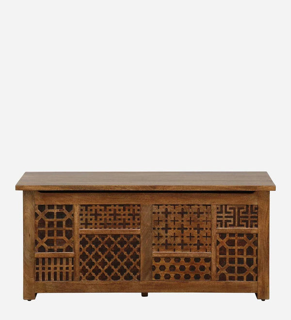 Modern Solid Wood Linen Trunk in Provincial Teak Finish