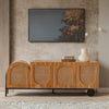Lucia Acacia Wood Rattan Entertainment Unit