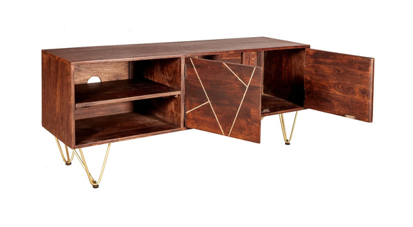Picasso Dark Mango Wood TV Unit