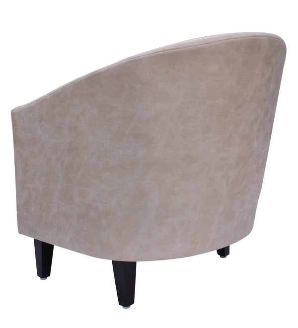 Modern Fabric Beige Colour Barrel Chair