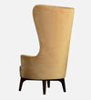 Classic Velvet Wing Chair in Mustard Colour