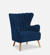 Classic Wing Chair in Blue Colour