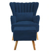Classic Wing Chair in Blue Colour