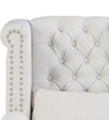 Classic Fabric Wing Chair in Off-White Colour