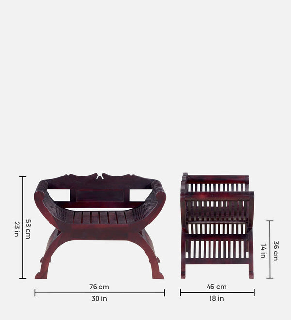 Classic Sheesham Wood Arm Chair In Passion Mahogany Finish