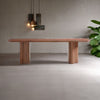 Modern Solid Wood Dining Table Chocolate Finish