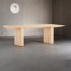 Modern Solid Wood Dining Table In Lime Finish