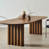 Modern Oval Solid Wood Dining Table