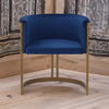 Elizabeth Premium Velvet Fabric Blue Colour Barrel Chair