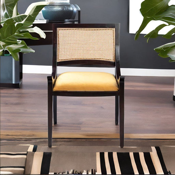 Modern Rattan Elizabeth Mango Solid Wood Cafe Chair