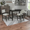 Classic Solid Wood 4 Seater Dining Table Set In Walnut