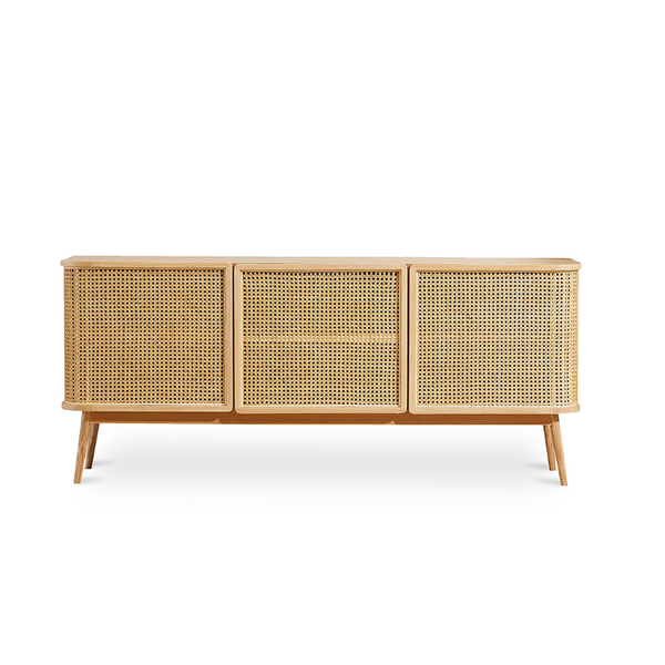 Rattan Solid Wood Natural Finish Unit
