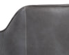 Modern Solid Wood Leather Arm Chair- Grey Finish