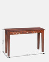 Wooden Drawer Console Table - Brown Matte Finish