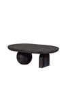 Modern Solid Wood Coffee Table in Black