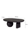 Modern Solid Wood Coffee Table in Black