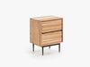 Modern Vintage Solid Wood Bedroom Bedside Table With 2 Drawer