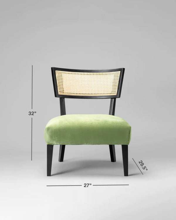 Solid Sheesham Wood & Fabric Cafe Chair