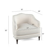 Modern Solid Wood Curve Sofa Chair - White Finish