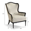 Modern Solid Wood Wing Chair - White Finish
