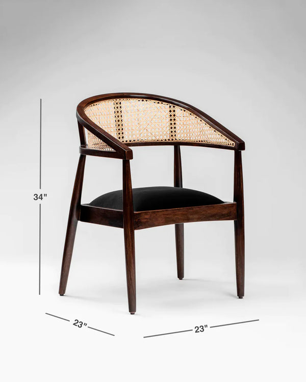 Modern Elizabeth Mango Solid Wood Arm Chair