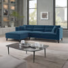 Solid Wood Royal Blue Colour and Fabric L Shape Sofa