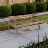 Modern Solid Mango Wood Natural Finish Patio Table Set