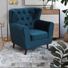 Classic Solid Sheesham Wood and Fabric Single Seater Sofa