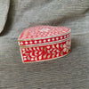 Wooden Jewelry Box Heart Shaped