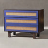 Modern Rattan Solid Wood Chest Of 3 Drawers