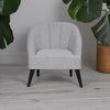 Modern Fabric Grey Color Barrel Chair