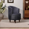 Modern Fabric Grey Color Barrel Chair
