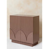 Classic Reeded Cabinet In Dusty Mauve