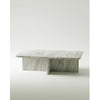 White Coffee Table in Solid Stone Marble