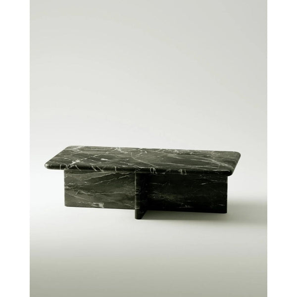 Black Coffee Table in Solid Stone Marble