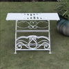 Patio Industrial Table Set - White Colour