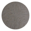 Bone Inlay Round Coffee Table Monochrome