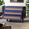 Modern Rattan Solid Wood Chest Of 3 Drawers