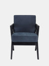 Modern Solid Wood Velvet Arm Chair