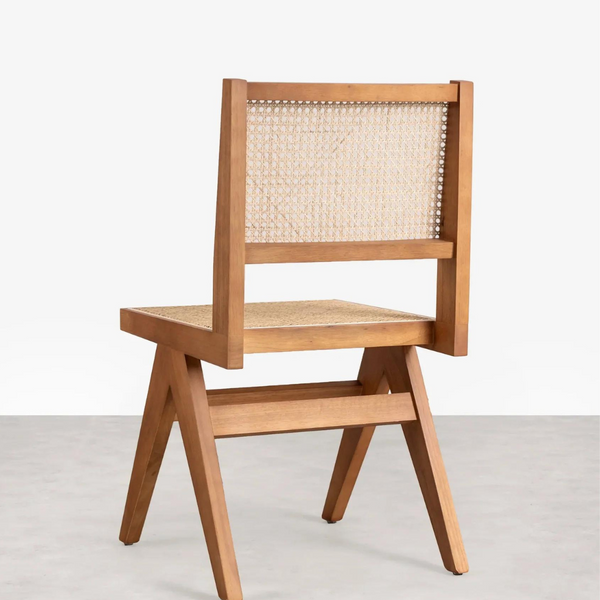 RattanSolid Wood Armless Chair