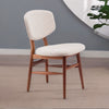 Modern Solid Wood Dining Chair With Fabric